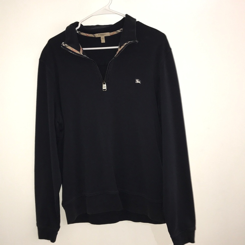 Burberry zip pullover.